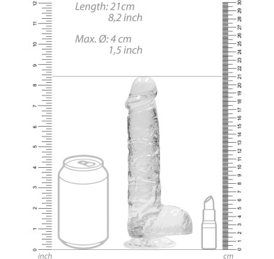 RealRock - Realistyczne dildo z jądrami 21 cm